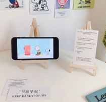 Girl heart screening room ins creative wooden mobile phone holder mini student desktop folding wood small bracket