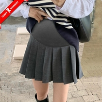 Maternity skirt summer petite maternity wear fashionable pregnancy pleated suit skirt spring and autumn style short skirt skirt half