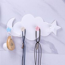Cloud cartoon hook adhesive hook creative hook Wall wall hanging door hanging clothes hook bathroom strong non-trace hook