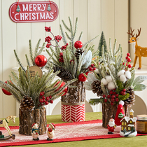 Christmas tree small Christmas tree household small desktop ornaments mini ins style table ornaments 2024 new style