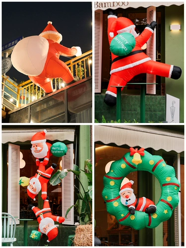 Рождественское украшение для пожилых людей, надувной макет, атмосферный реквизит, наряжаться