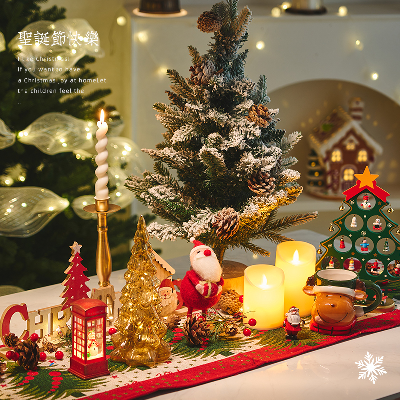 Christmas Decorations, Tabletop Ornaments, Store Atmosphere, Scene Layout, Table Decoration, Christmas Candle Holder Props Christmas Decorations, Tabletop Ornaments, Store Atmosphere, Scene Layout, Table Decoration, Christmas Candle Holder Props