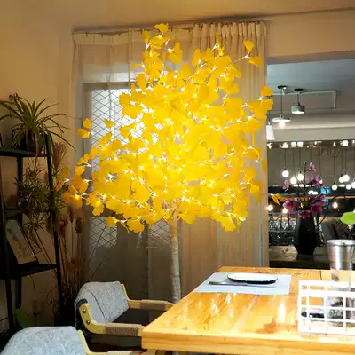 Net celebrity simulation ginkgo tree Large fake tree Wishing tree landscaping Indoor living room landscape Bedroom decoration Room decoration