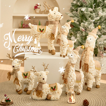 Christmas decorations photo props scene layout atmosphere gadgets shop door decorations dolls snowman decorations