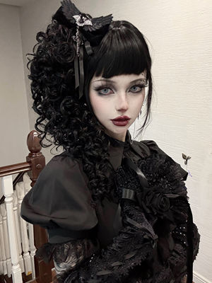 DevilFashion Dark Gothic Cross Wing Bow Hairpin AS307