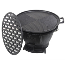 Thickened pig iron carbon stove household round charcoal grill cast iron furnace grate air stove old-fashioned charcoal stove oven