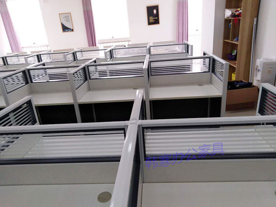 职员办公桌4人位 电话销售小卡位屏风隔断桌椅组合员工位卡座包邮