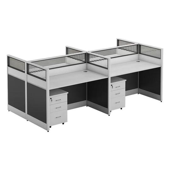 职员办公桌4人位 电话销售小卡位屏风隔断桌椅组合员工位卡座包邮