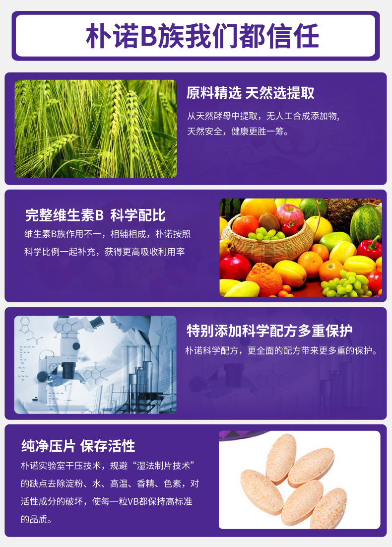 美国PipingRock复合维生素B族100片