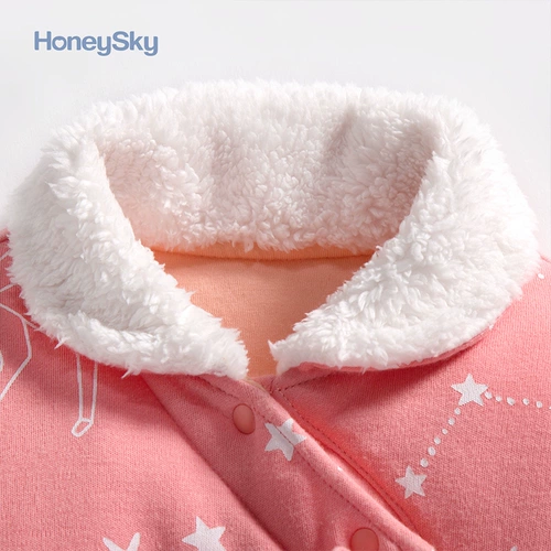 Комбинезон для новорожденных, пуховик, детское утепленное удерживающее тепло боди для выхода на улицу