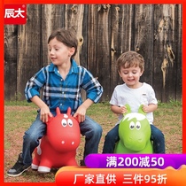 Fisher childrens inflatable pony toy non-toxic vault mount to increase the thick large kindergarten sheep horn ball
