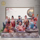 White marble statue of the Eight Immortals crossing the sea in one piece