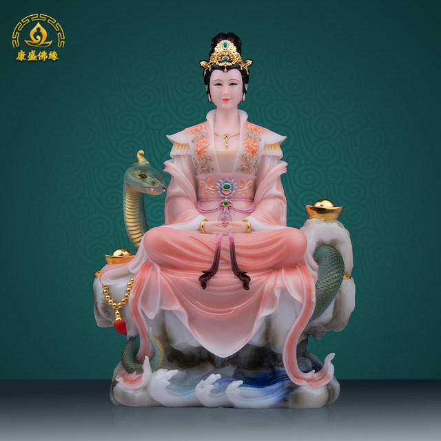 Nuwa empress craft white marble living room statue