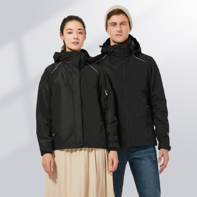 冲锋衣男冬季三合一两件套加绒加厚防风外套户外