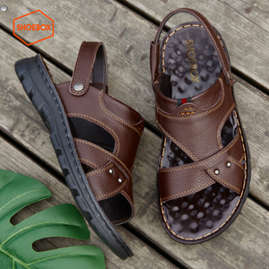 达芙妮SHOEBOX鞋柜官方真皮凉鞋