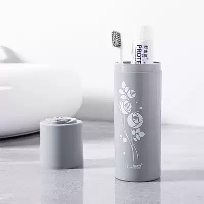 Promotional Rose travel wash cup portable toothbrush toothpaste storage box travel travel dental box mouthwash Cup