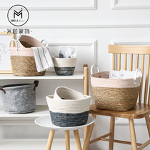 Export new seaweed woven frame cotton and hemp woven frame series can be used as a green plant pot plant pot storage frame