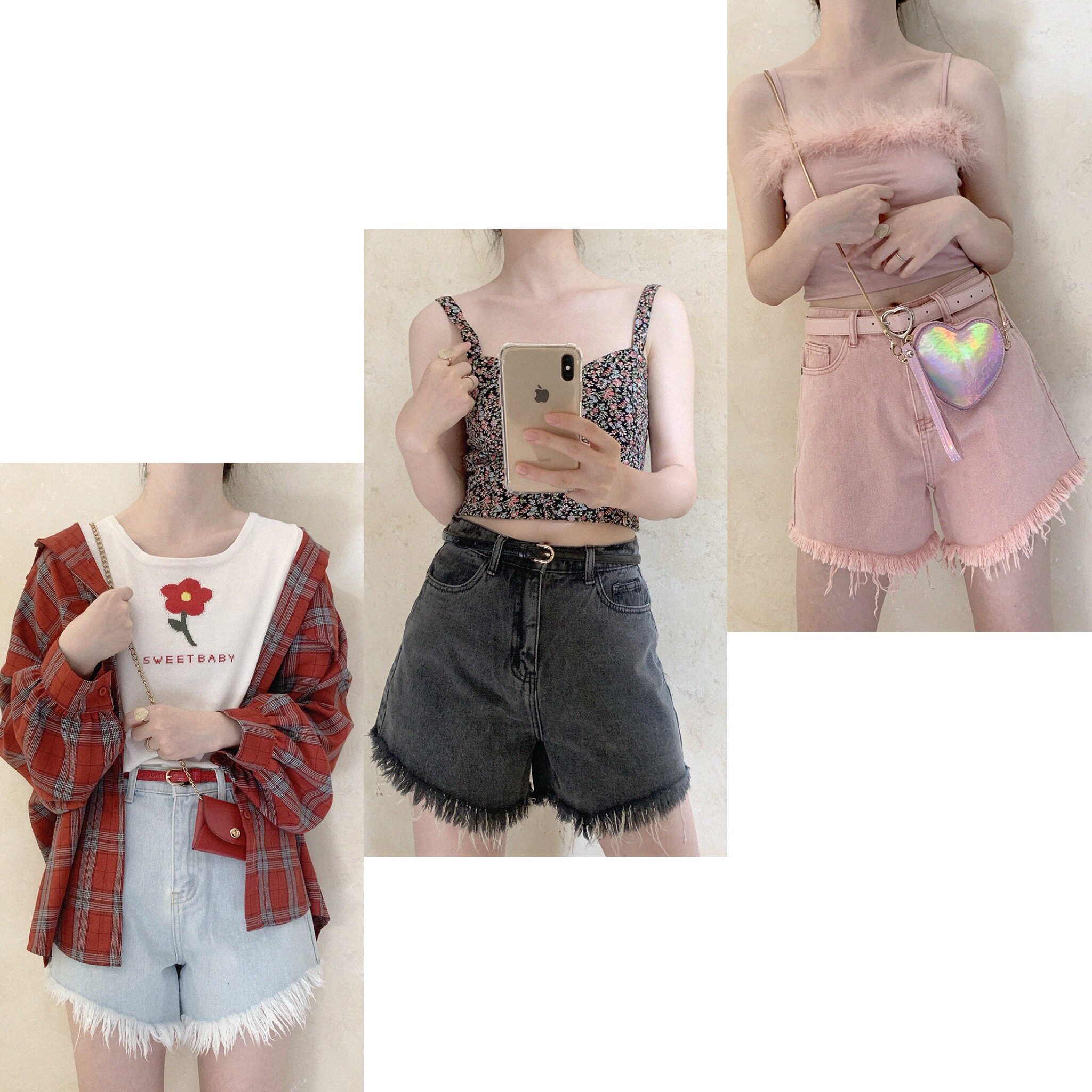 * Inventory retro 100 hitchhiking blue pink charcoal grey white jeans W