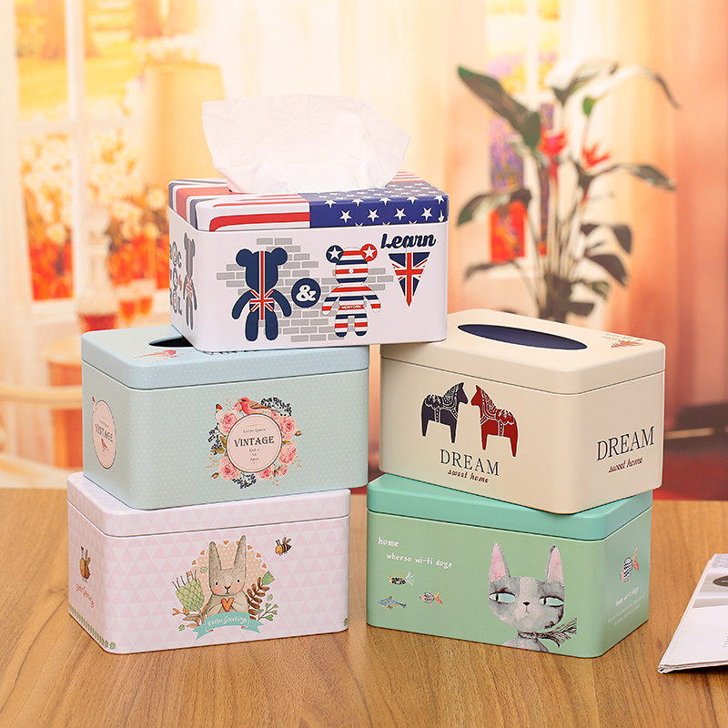 Creative tissue box roll carton desktop home lovely living room cartoon restaurant Nord in carton carton