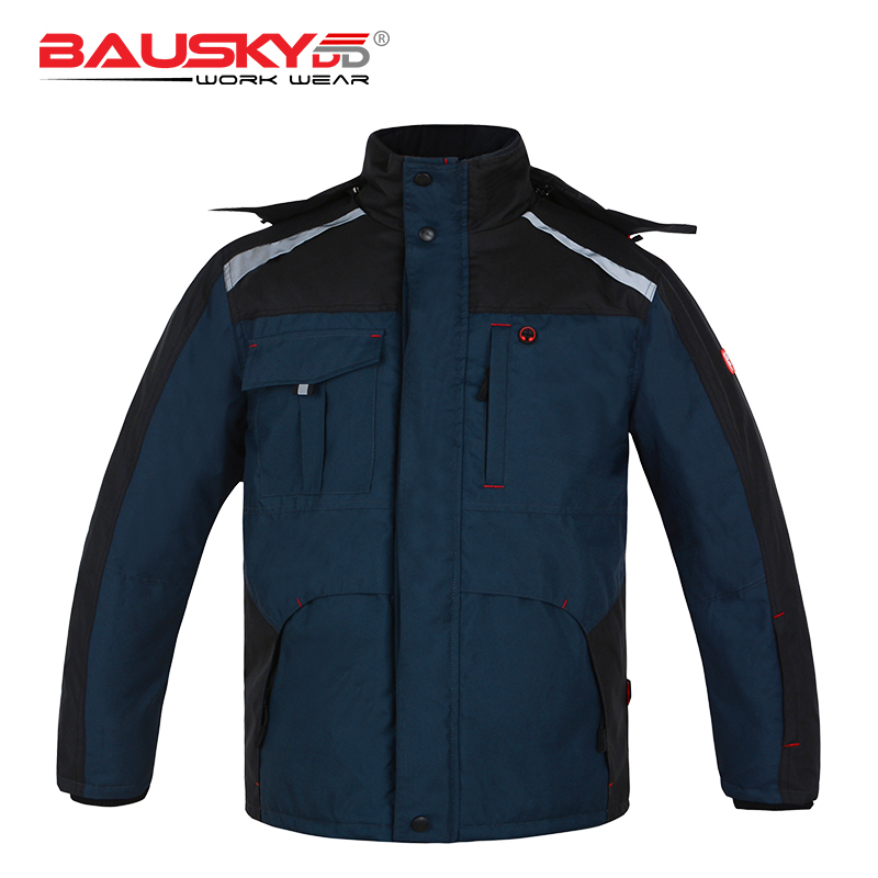 Bauskydd Winter Windproof Workwear, Durable and Wear-Resistant, Cold-Proof Jacket with Multiple Pockets, Warm Cotton Coat, Work Clothes Bauskydd Winter Windproof Workwear, Durable and Wear-Resistant, Cold-Proof Jacket with Multiple Pockets, Warm Cotton Coat, Work Clothes