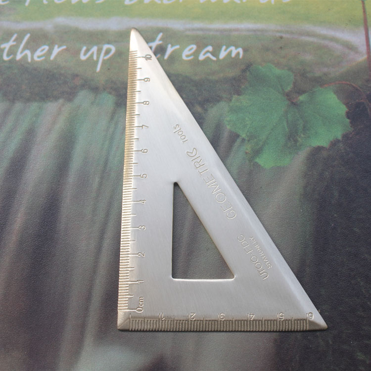 Manufacturer direct sales new EDC thickened copper triangular ruler thickened copper protractor
