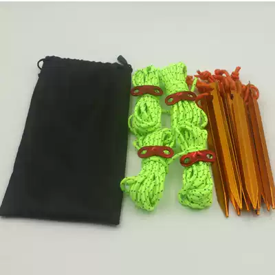 Cross-border new tent accessories package ground nail reflective rope wind rope buckle complete set of convenient and practical