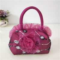 082#Розовая красная кружевная сумка