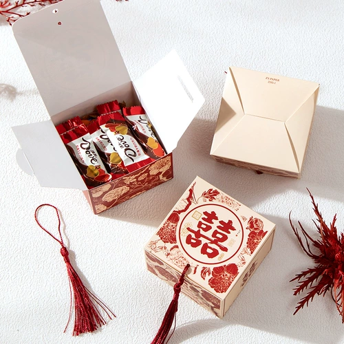 Свадебная сувенирная подарочная коробка конфеты 2025 Свадебная свадебная конфеты коробка китайская конфеты подарочная коробка для бумажной коробки для упаковки пустая коробка