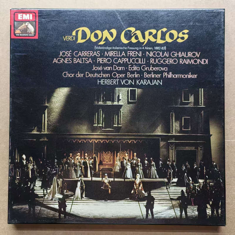 Verdi's Opera Don Carlos, Karajan Conducts, Carreras/Freney/Balcha 4Lp