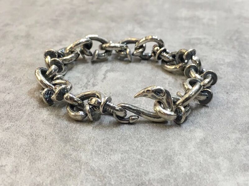 Trendy Silver Jewelry, Retro Nail Bracelet, 925 Sterling Silver, Handmade, Men's and Women's Bracelets