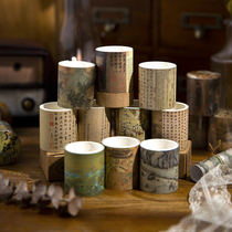 Ancient style famous paintings and paper tape 2 Chinese classical handed down calligraphy text landscape Wang Xizhis hand account decoration stickers