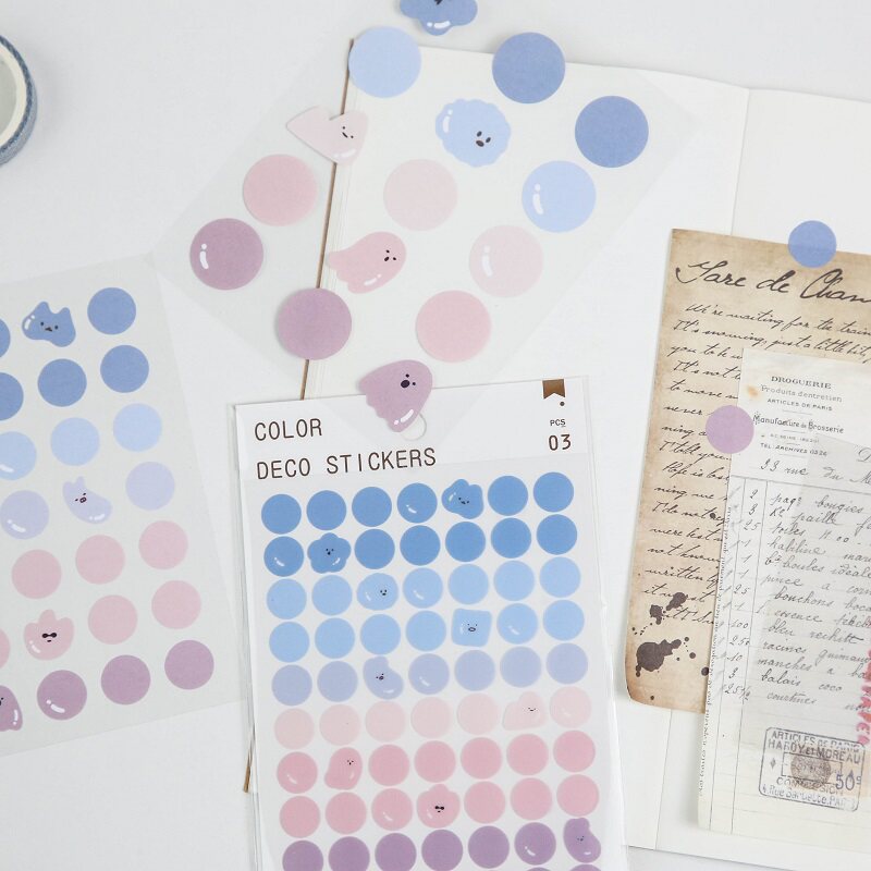 Paperwork Mr. Ping posted a paper sip of summer lovely salt teary Loving Bubble Small Florist Ledger Diary Decoration Mark