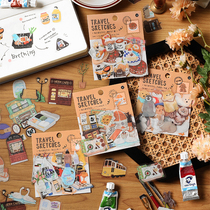 Infeel mePET Sticker Pack Travel speedwriting Tourism See Food Animal Handbook Decoration Waterproof Graphic Graphic