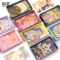 Mo Mo hot stamping boxed stickers and style Japanese crane cherry blossom Palace ancient style hand tent decoration sticker