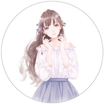 YOOY Aerobic Little Sister Special Oil and Paper Adhesive Hand Painted Green Girl DIY Handbill Decorative Sticker 7cm Width