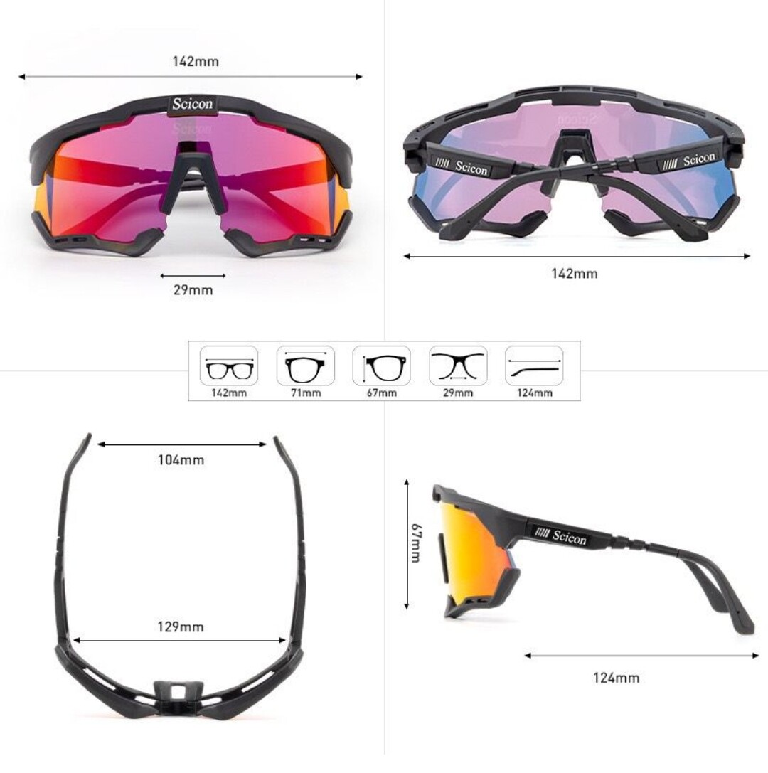 велоочки scicon意大利碧玺kacha同款公路山地自行车骑行偏光变色太阳镜