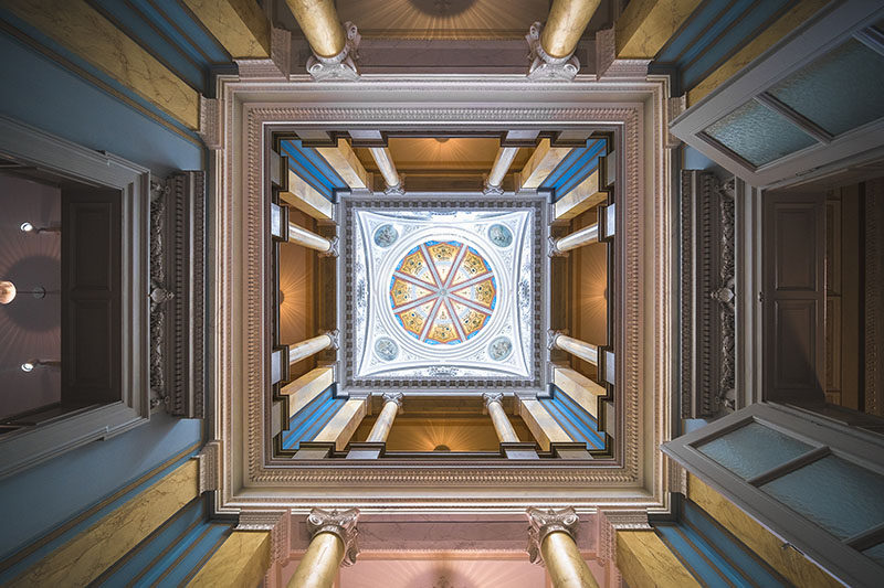 背景墙欧式建筑吊