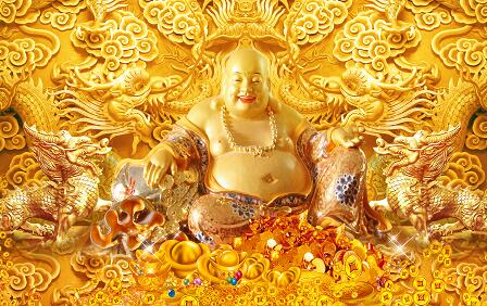 如来佛招财进宝黄