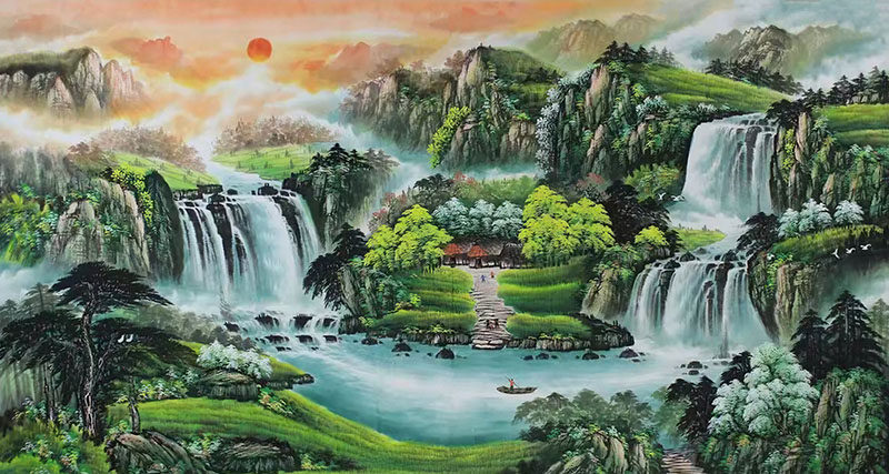 新中式复古山水背