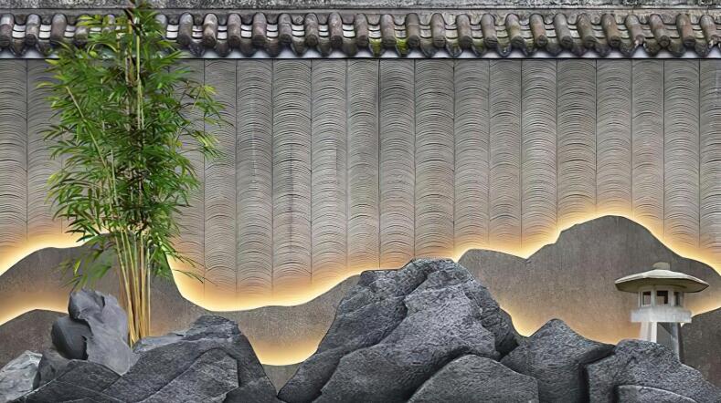 新中式水墨山水木