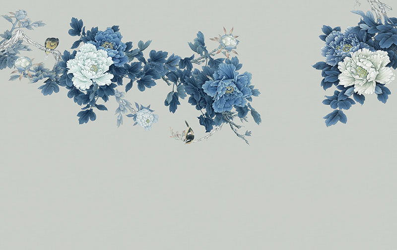 背景墙新中式花鸟