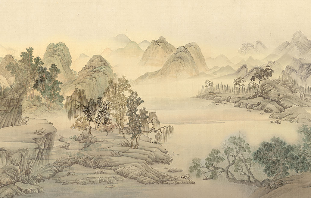 新中式背景墙复古