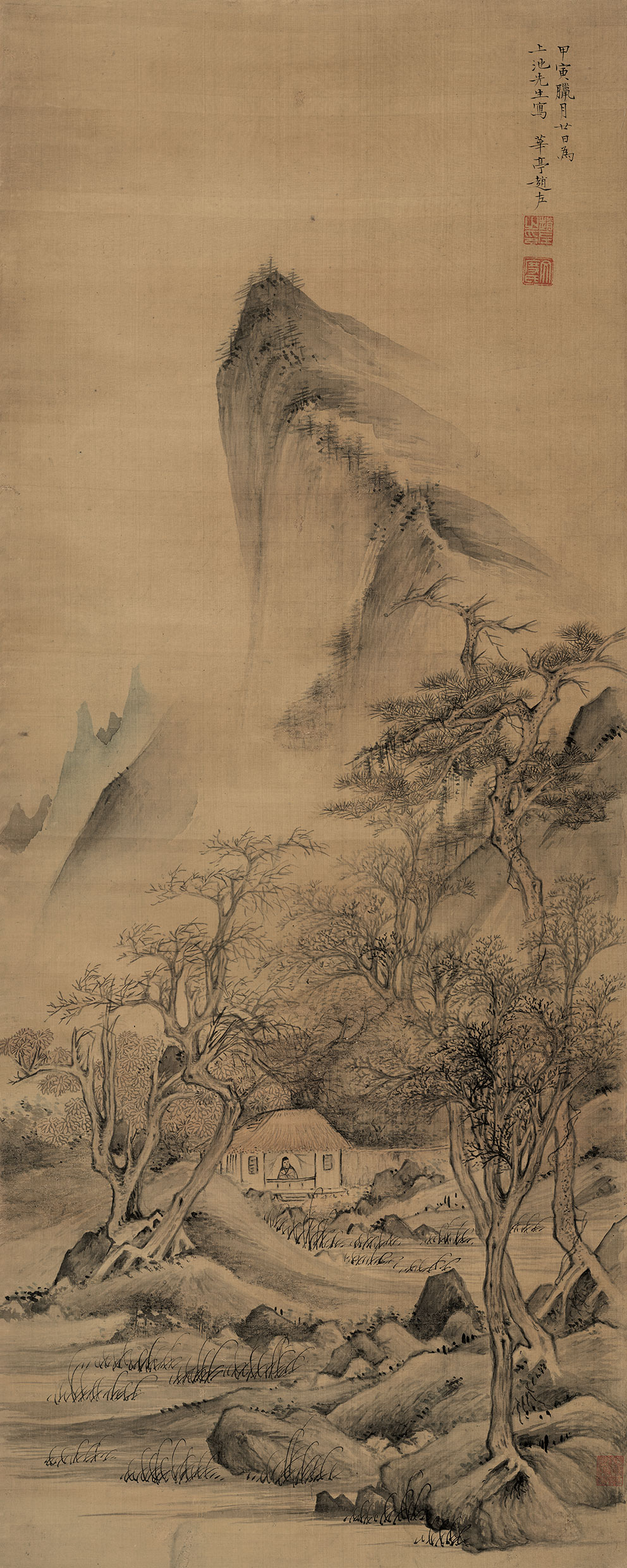 茅屋眺望图新中式