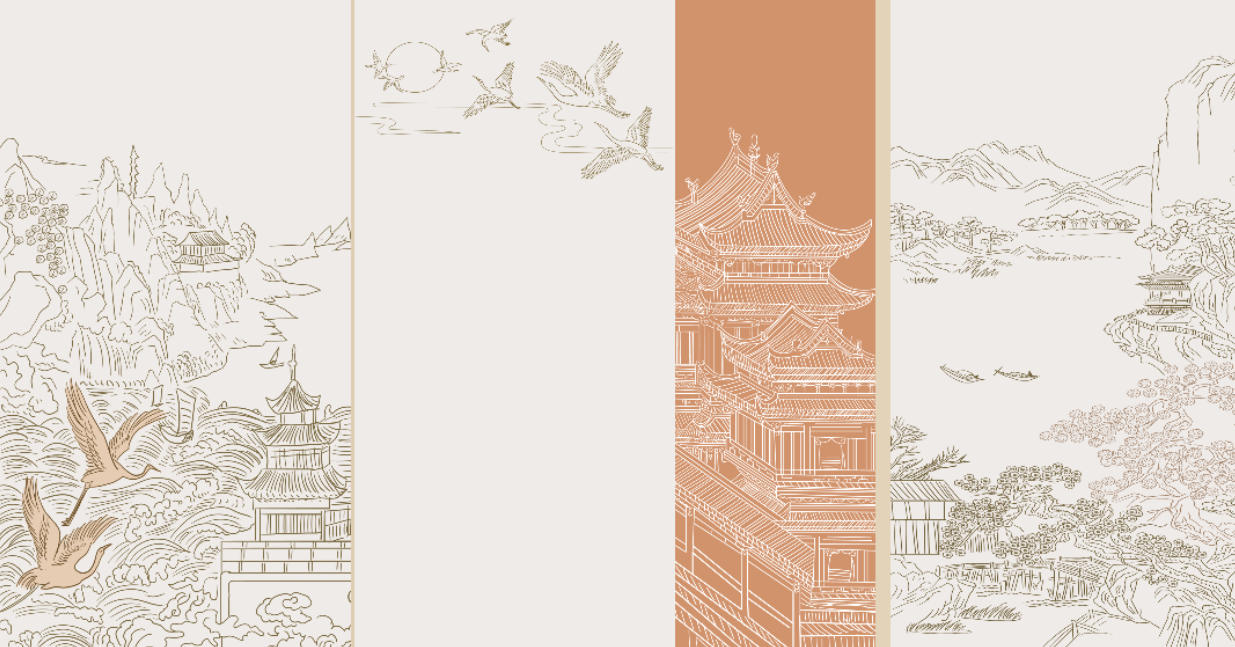 新中式阁楼背景墙