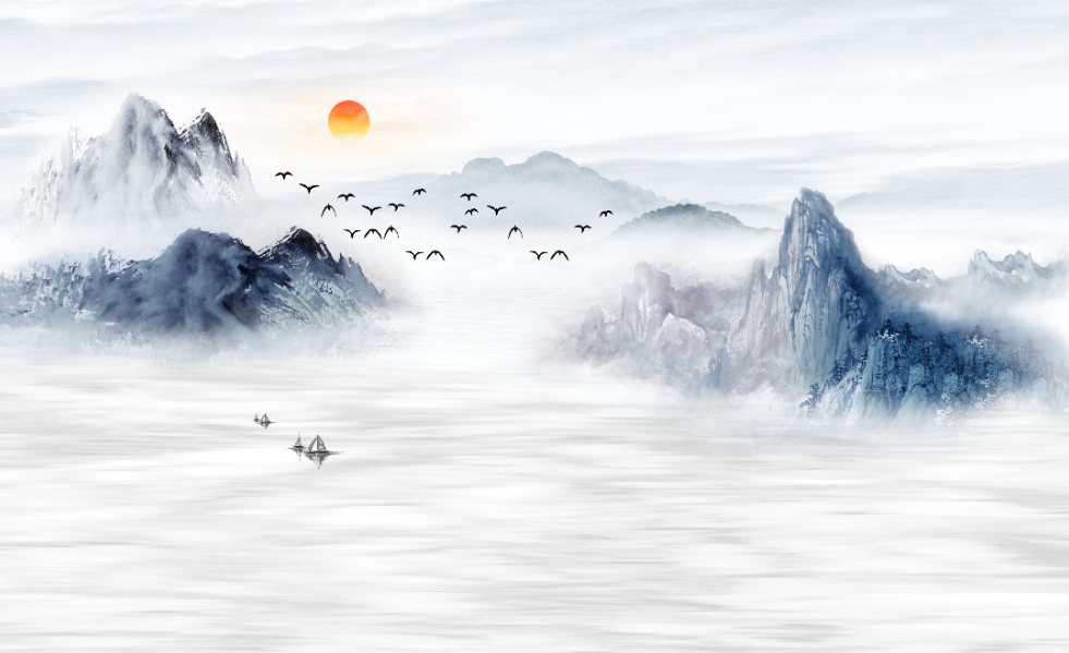 新中式水墨山水太