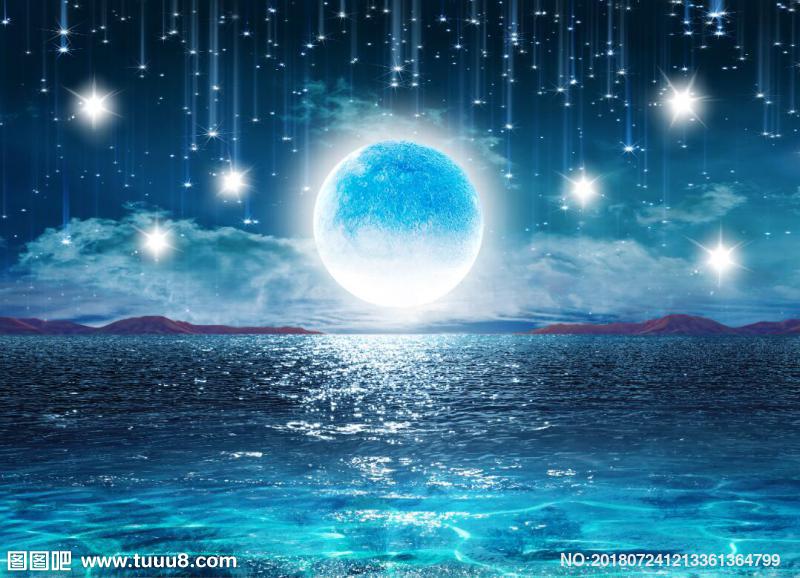 蓝色吊顶星空星球