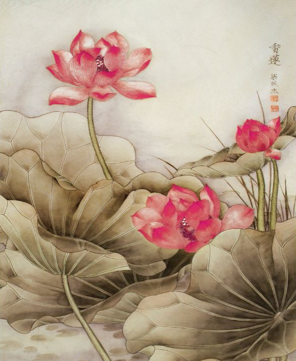 爱莲说中式复古荷