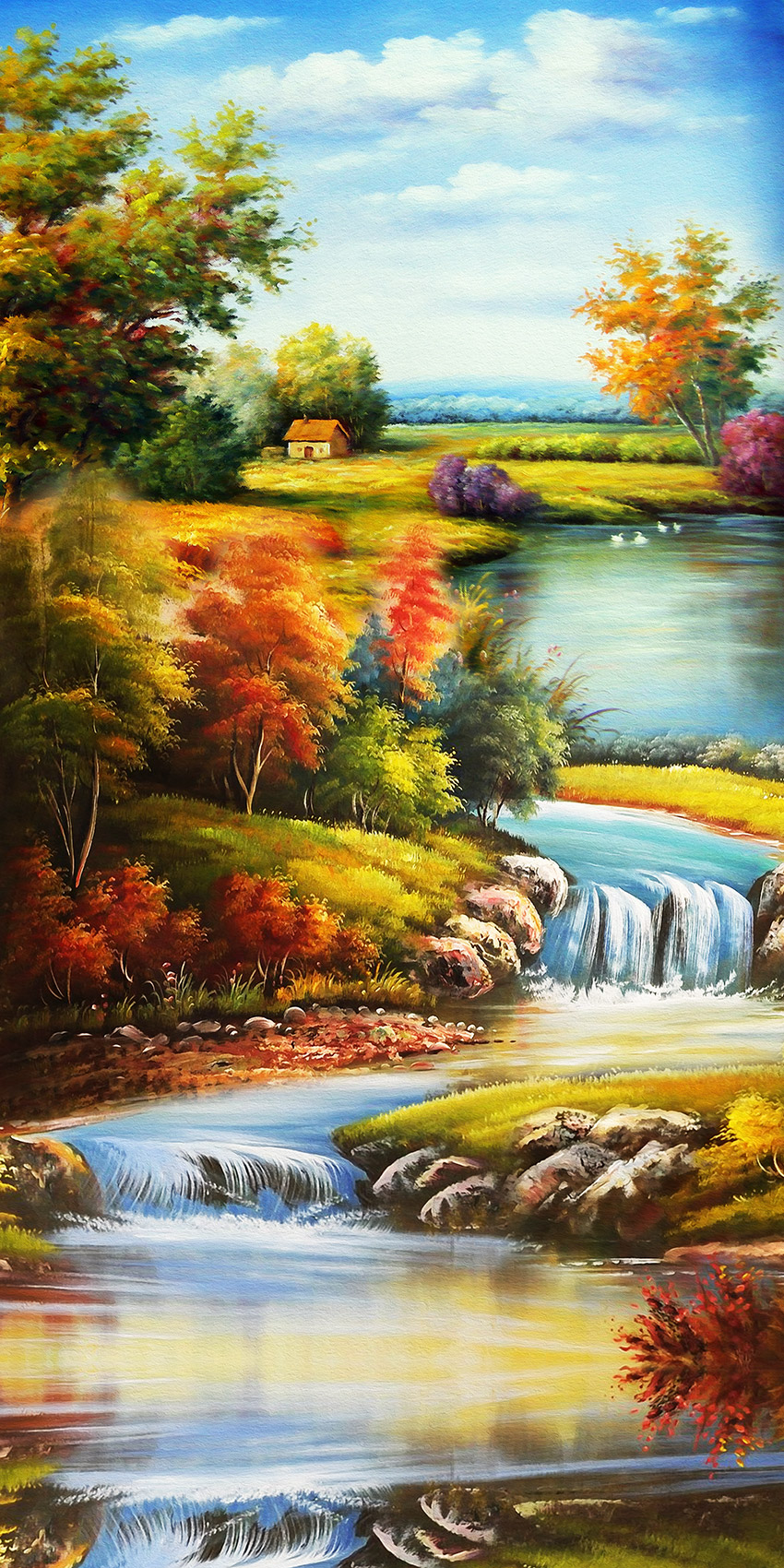 风景山水油画  