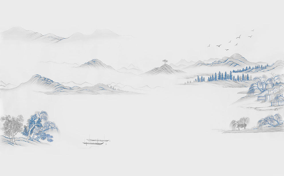 新中式背景墙简约