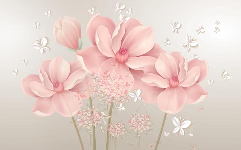 现代简约满墙花卉